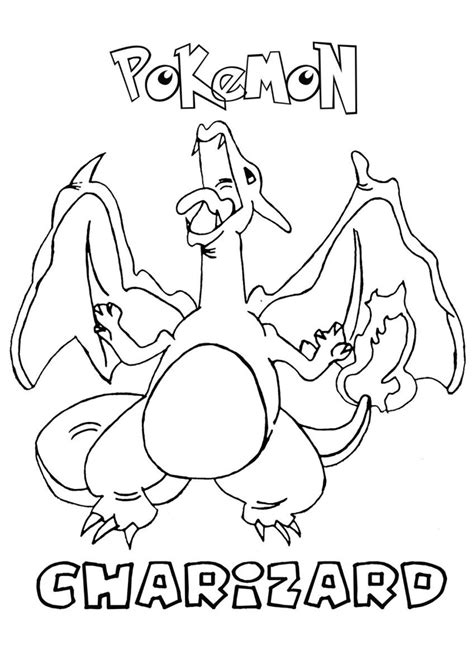 charizard coloring page|Charizard Coloring Pages (Free Printable PDF)